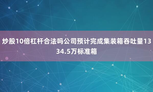 炒股10倍杠杆合法吗公司预计完成集装箱吞吐量1334.5万标准箱